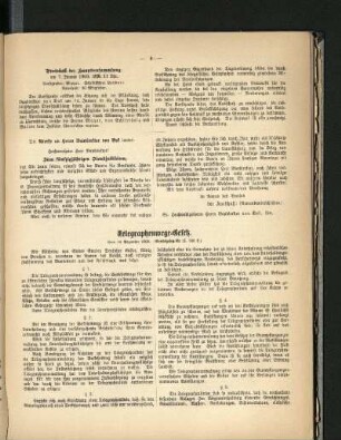 Telegraphenwege-Gesetz vom 18. Dez. 1899