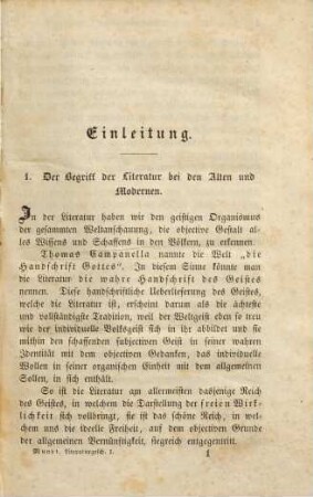 Allgemeine Literaturgeschichte. 1, Die Literatur der alten Völker und des Mittelalters