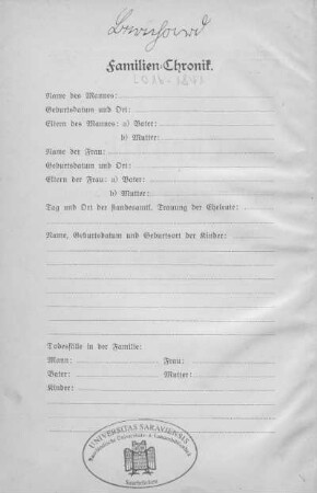 1. Familienchronik