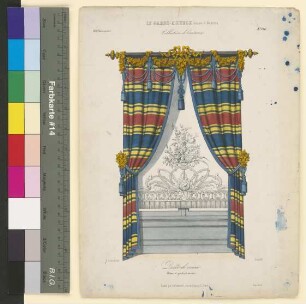 „Decor de croisée. Bâton à guirlande Bois doré", aus: Le Garde-Meuble