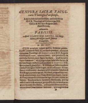 13r-14v, Censura Sacrae Facultatis Theologia Parisiensis