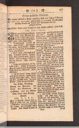 Einige geistliche Gesänge, so unter vielerley Titul gehörig.