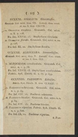 CCXXXIII. Paederus. Eilkäfer.