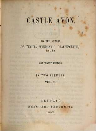 Castle Avon : in 2 vols., 2