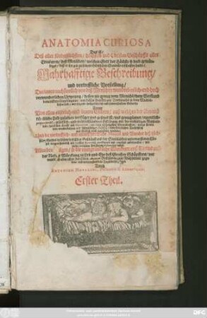 1: Anatomia Curiosa Das ist/ Deß aller fürtrefflichsten/