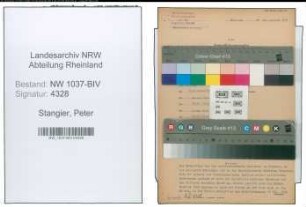 Entnazifizierung Peter Stangier , geb. 07.04.1898 (Arbeiter)