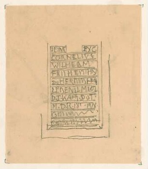 Fischer, Theodor; Worms - Herrnsheim; Grab Frhr. Heyl zu Herrnsheim - Grabstein - Inschrift (Ansicht)