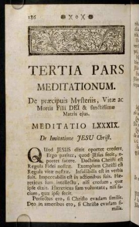 186-196, Meditatio LXXXIX - XCV