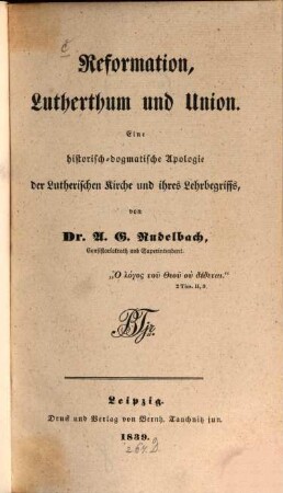 Reformation, Lutherthum Union