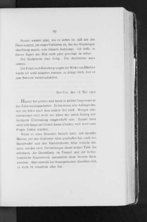 Berlin, den 18. Mai 1905