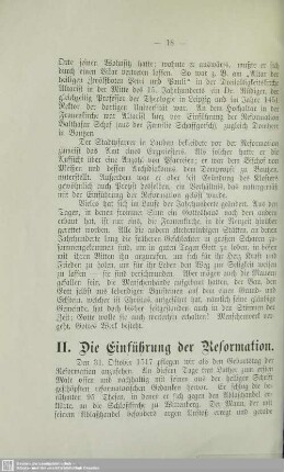 II. Die Einführung der Reformation.