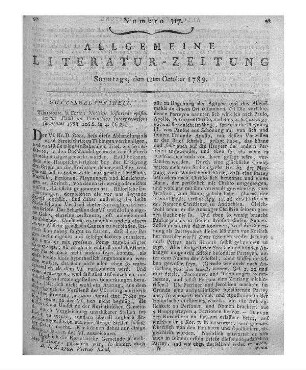 Storr, Gottlob Christian: Notitiae historicae epistolarum Pauli ad Corinthios interpretationi servientes / G. Christ. Storr. - Tubingae : Cotta, 1788