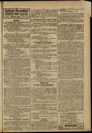 Zweite Ausgabe vom Samstag, den 29. März 1919.