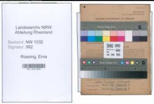 Entnazifizierung Erna Roesing , geb. 27.11.1899 (Postkraftfahrer)