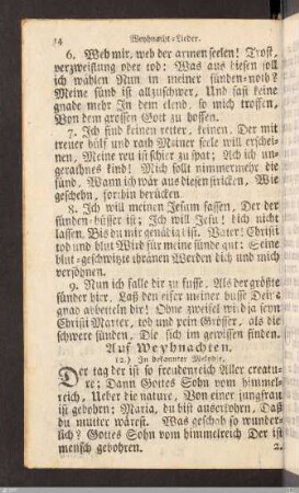 Weyhnachts-Lieder.