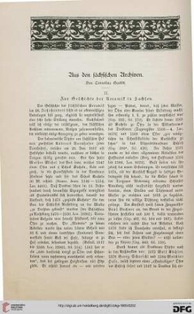 Aus den sächsischen Archiven, [2]: Zur Geschichte der Keramik in Sachsen