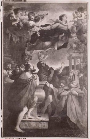 Die Himmelfahrt Mariae : Annibale Carracci: Die Himmelfahrt Mariae. 1587. Öl auf Leinwand; 381 x 245 cm. Staatliche Kunstsammlungen Dresden (SKD), Gemäldegalerie Alte Meister Gal.-Nr. 303