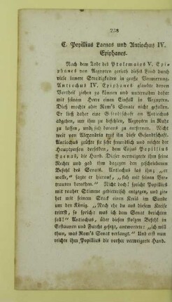 C. Popillius Laenas und Antiochus IV. Epiphanes