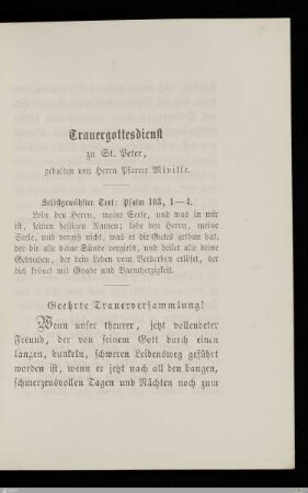 Trauergottesdienst