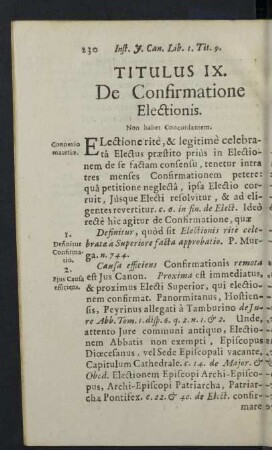Titulus IX. De Consfirmatione Electionis.
