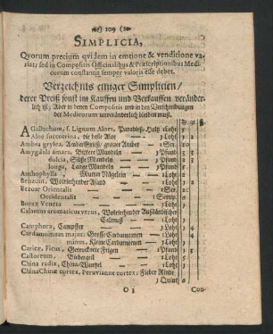 Simplicia ... Verzeichnis einiger Simplicien ...