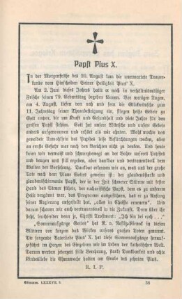 573 Nekrolog Papst Pius X.