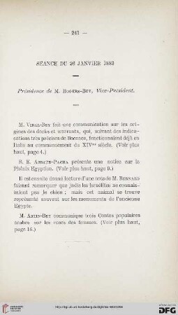 Séance du 26 Janvier 1883
