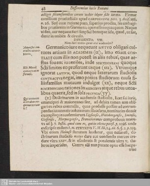 Differentia VIII. Nam dari mutuo queat ciui academico?