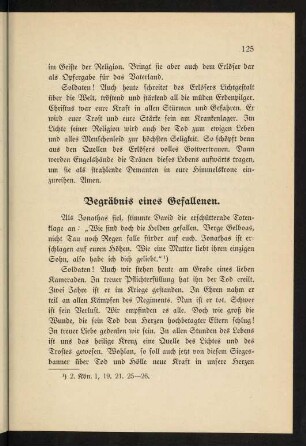 125-127, Begräbnis eines Gefallenen