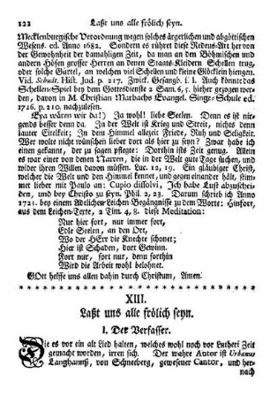 XIII. Laßt uns alle frölich seyn.