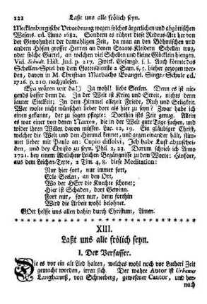 XIII. Laßt uns alle frölich seyn.