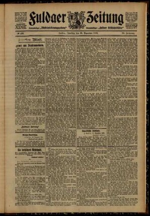 Zweite Ausgabe vom Samstag, den 29. Dezember 1906.