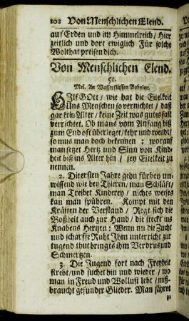Von Menschliche Elend.