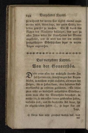Das vierzehnte Kapitel. Von der Gonorrhöa.