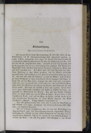 XII. Kinderaussetzung : (Ein interessanter Rechtsfall)