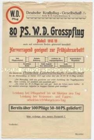 Großpflug der Deutschen Kraftpflug-Gesellschaft