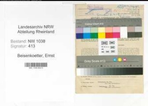 Entnazifizierung Ernst Beisenkoetter , geb. 10.08.1899 (Angestellter)