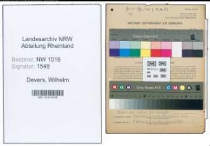 Entnazifizierung Wilhelm Devers , geb. 14.12.1904 (Dachdeckermeister)