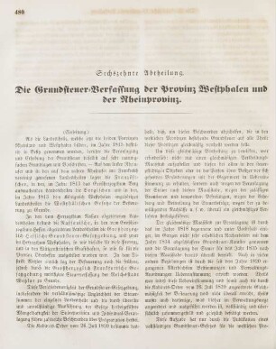 Sechszehnte Abtheilung. Die Grundsteuer-Verfassung der Provinz Westphalen und der Rheinprovinz