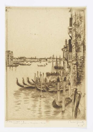 Gondelstation am Braghetto in Venedig