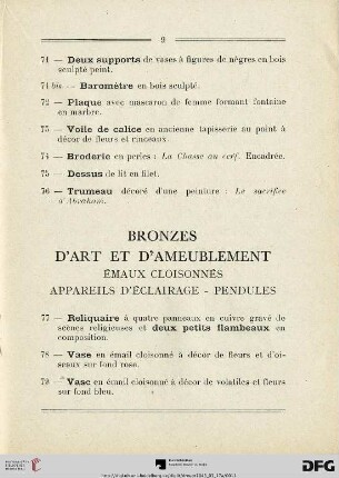 Bronzes D'art Et D'ameublement (Nr. 77-102)