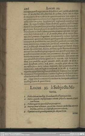 Locus 93. à Subjecta Materia