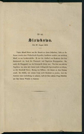 Nro. 44. Slawkowo. Den 27. August 1812.