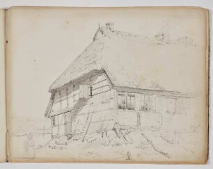 Bauernhaus mit Bäuerin