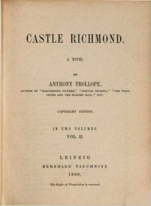 Castle Richmond : a novel, 2