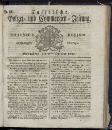 Nr. 86, Sonnabend den 27sten October. 1821