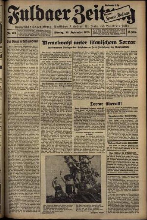 Ausgabe vom Montag, den 30. September 1935.