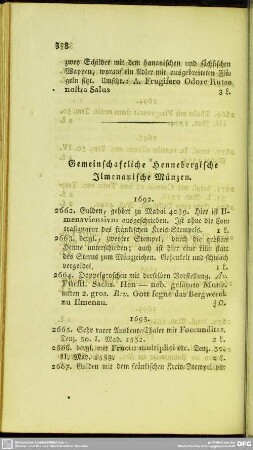 Gemeinschaftliche Hennebergische Ilmenauische Münzen