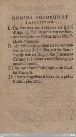 NOMINA AUTORUM ET TRACTATUM.