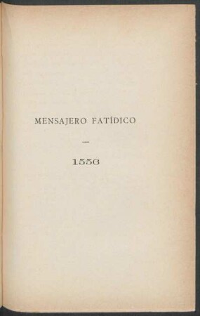 Mensajero fatídico - 1556